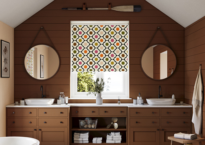 Orla Kiely Spot Flower, Red Multi - Roller Blind - Image 3